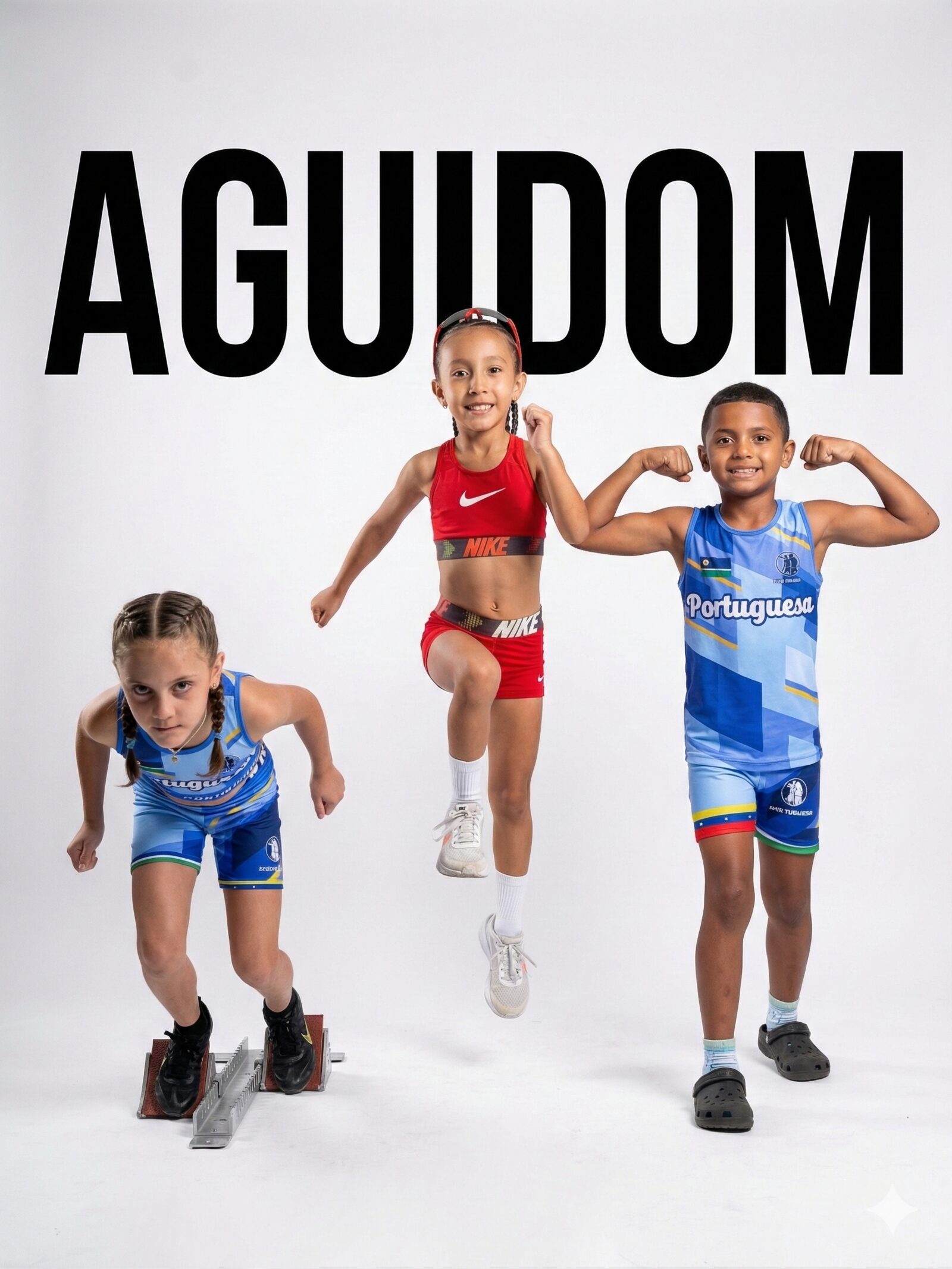 Atleta del Club Aguidom entrenando en la pista de atletismo